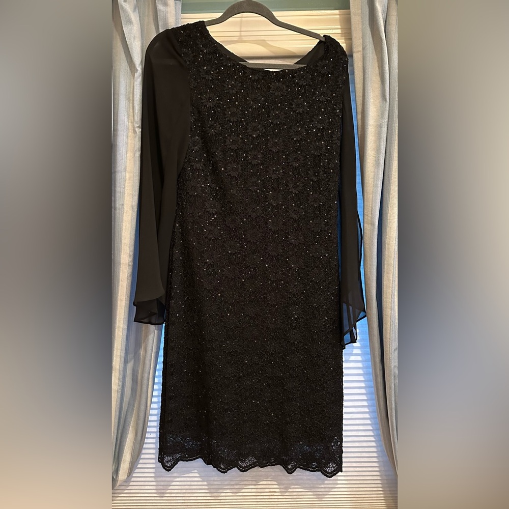 Connected Apparel Black Long Sleeve Dress